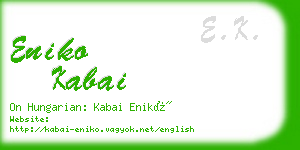 eniko kabai business card